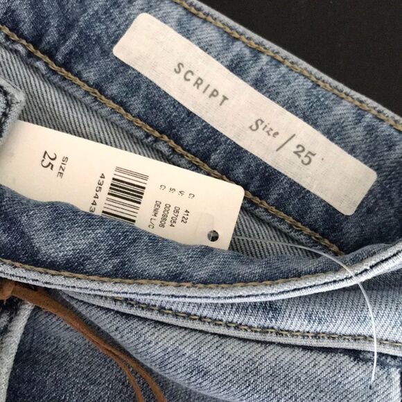 Pilcro Script High Rise Pearl Skinny Jeans 25 - Picture 6 of 7